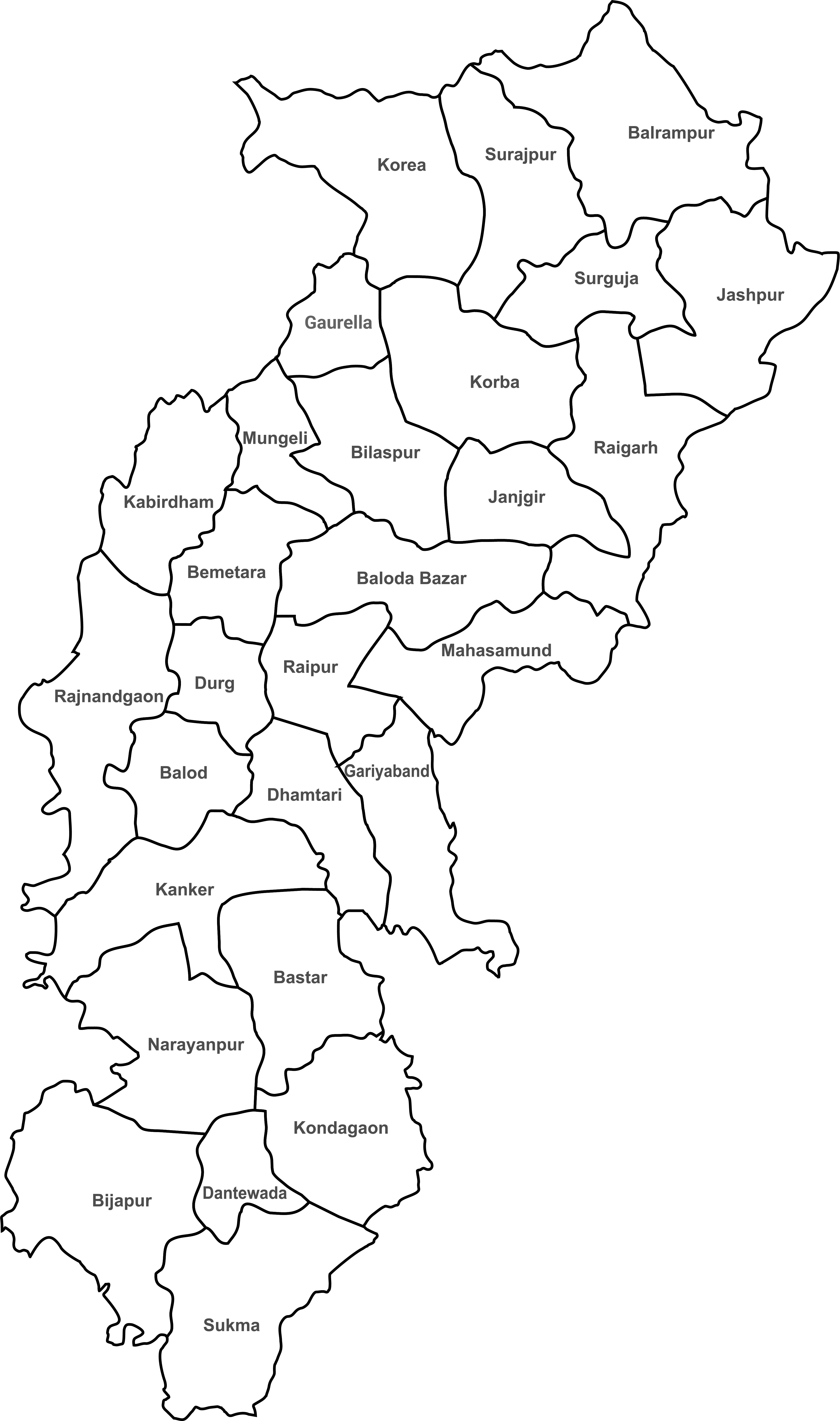 Chhattisgarh RTO map